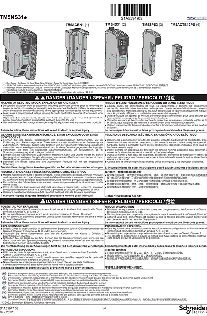 schneider施耐德TM5NS31 Sercos bus interface module_ 说明书